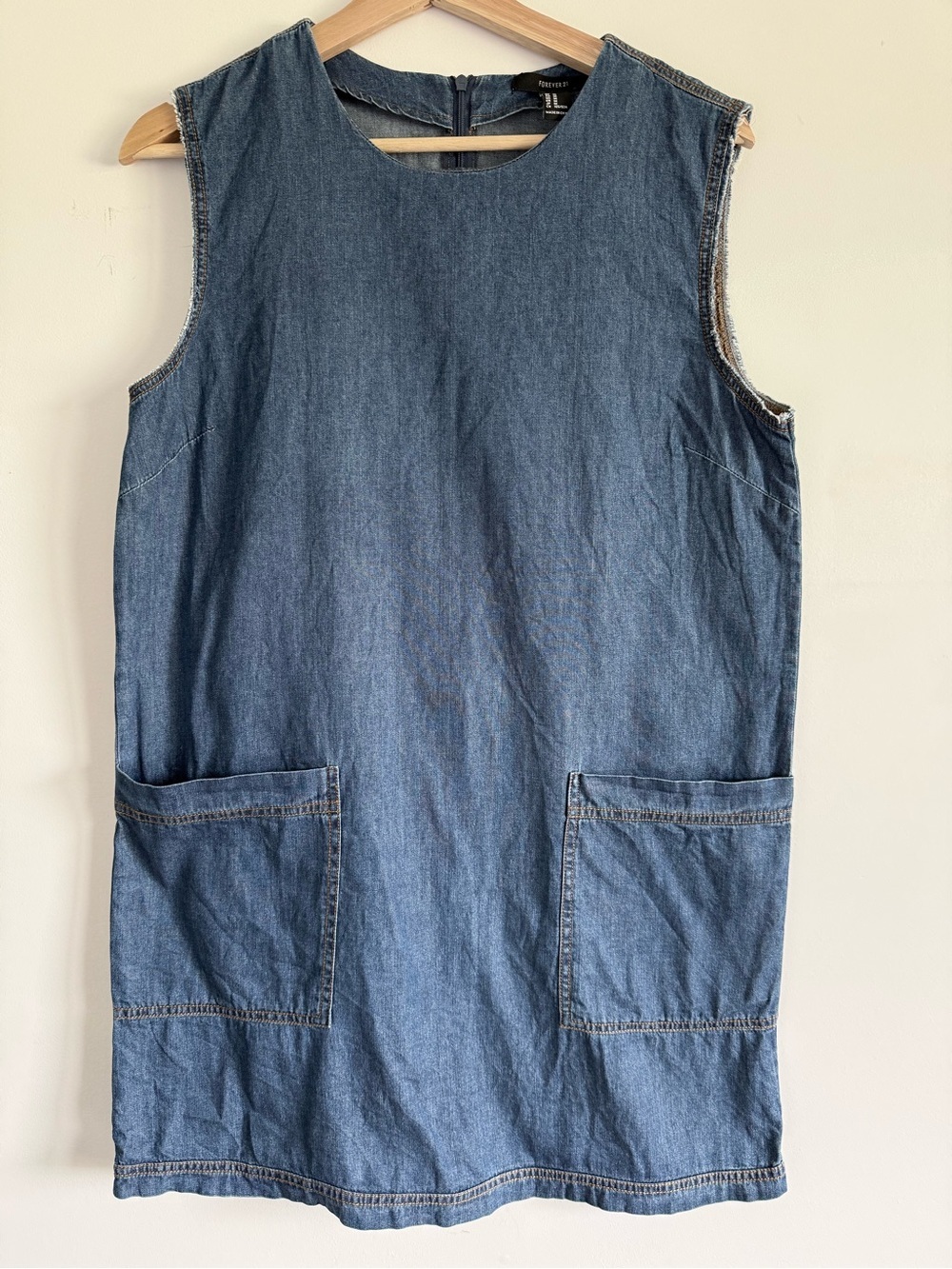 Forever 21 Blue Denim Dress with Pockets